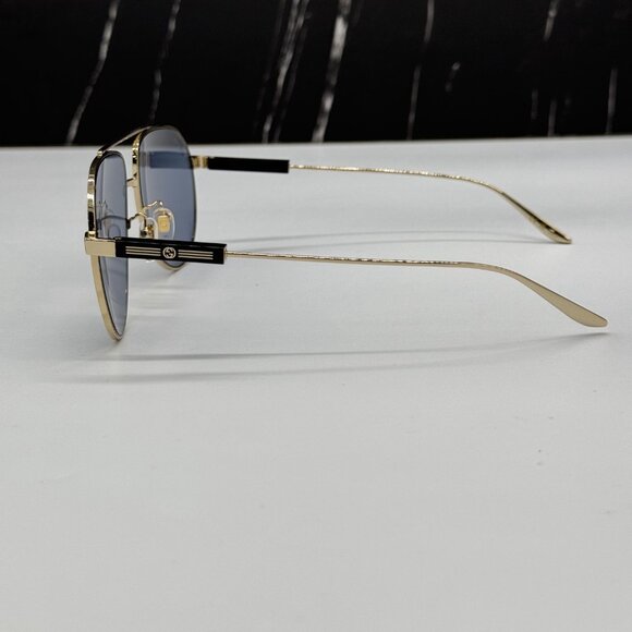 NEW GUCCI GG1311S 003 AVIATOR UNISEX GOLD GRAY SUNGLASSES GUCCI - Picture 6 of 11